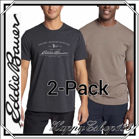 Eddie Bauer Men’s Graphic & Crew Tee, 2-Pack - Picture 12 of 12